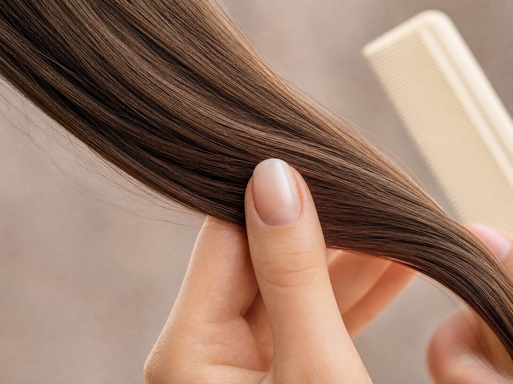 Feines Eigenhaar als Grundlage für eine individuelle Haarverlängerungsberatung