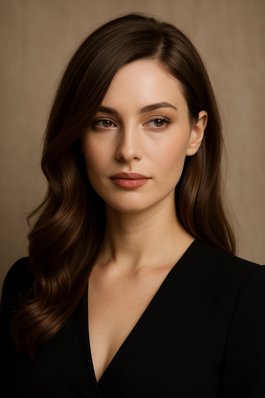 Lange Haare mit side parting und weichen Wellen